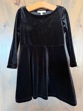 New! GB Girls Children's Velvet Skater Dress Classic Holiday Style Black Size 3T